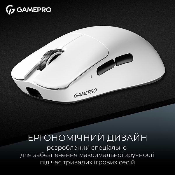 Фото - Мышь беспроводная игровая GamePro Asgard Odin 8K Wireless RGB White (GM035W)