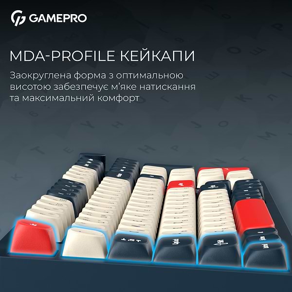 Фото - Уценка - Клавиатура беспроводная игровая GamePro Asgard Drakkar Keychron Super Blue (MK305BL)