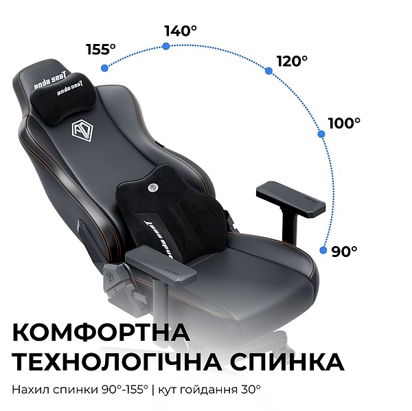 Фото - Кресло для геймеров Anda Seat Kaiser 3E XL Dark Grey Fabric (AD23YC-XL-09-GB-CF-G01)