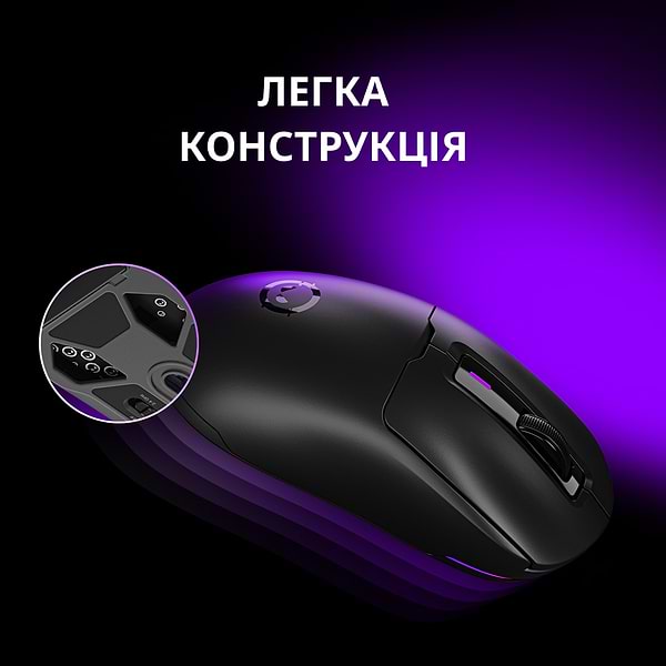Фото - Миша бездротова ігрова Lorgar MSA10W Wireless Gaming Black (LRG-MSA10W-BK)