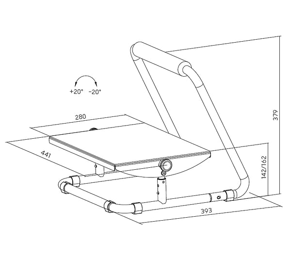 Фото - Підставка для ніг регульована OfficePro FR1040B Black