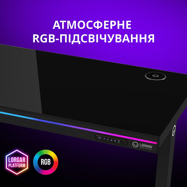 Фото - Стіл комп'ютерний Lorgar PRO 80G Glass Black (LRG-DP80G)