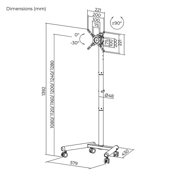 Фото - Кріплення для телевізора iTECH FS62-22TW