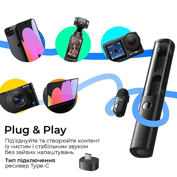 Фото - Микрофон для смартфона Boya Magic-05 Type-C Black