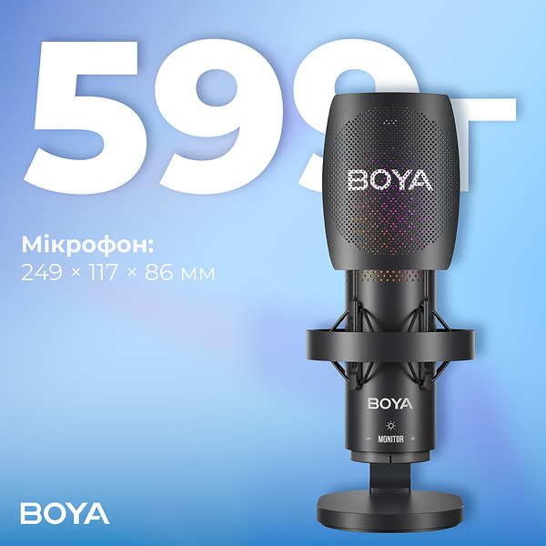 Фото - Микрофон для компьютера проводной Boya K9 RGB Black