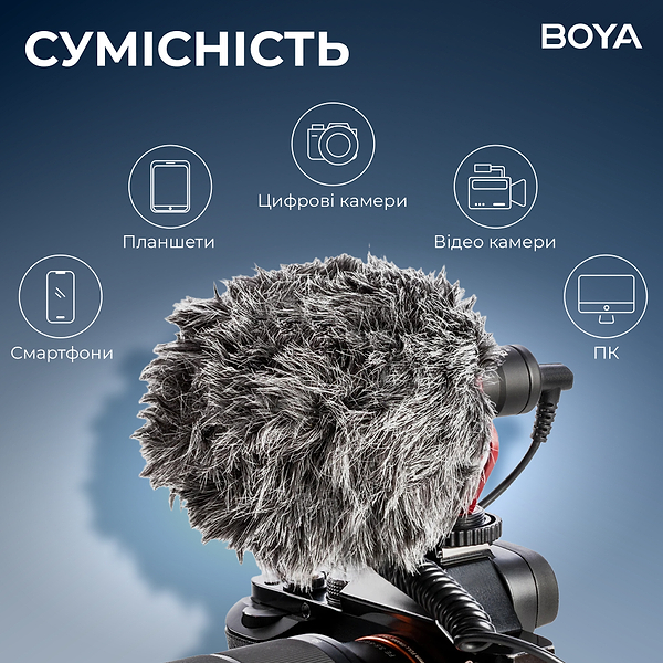 Фото - Микрофон для видеокамеры Boya BY-MM1+