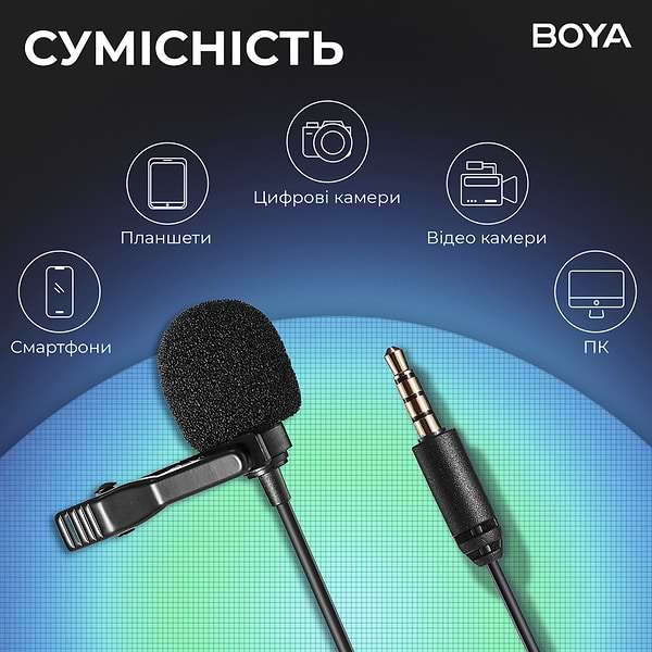 Фото - Микрофон для смартфона Boya BY-M1 Pro II Black