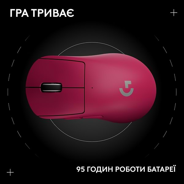 Фото - Миша бездротова ігрова Logitech G Pro X Superlight 2 DEX LightSpeed Pink (910-007373)
