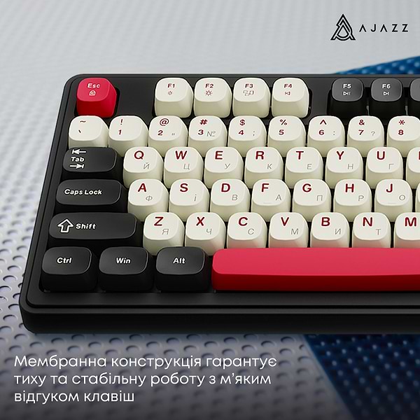 Фото - Клавиатура беспроводная игровая Ajazz AF98 PLUS Black Shark Red (AF98-PLUS-BSR)