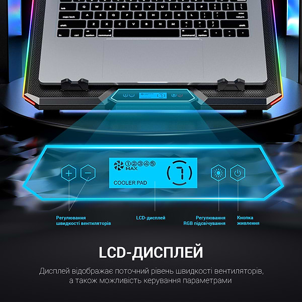 Фото - Підставка під ноутбук охолоджуюча GamePro CP890 Black