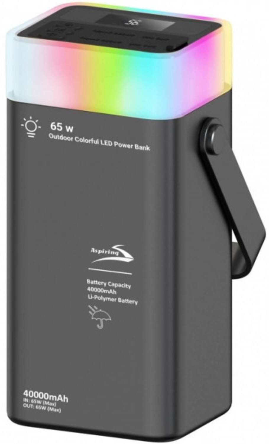 Батарея мобильная Aspiring 40000mAh Vigor 40 65W Black (PPVG.V04)