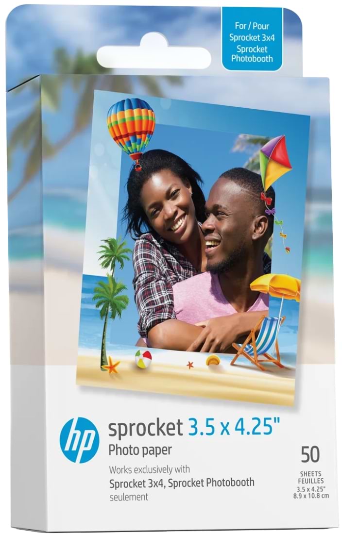 Фотоплёнка HP Sprocket Zink 3.5x4.25" глянцевая самоклеющаяся 50 шт. (HPIZ3X450)