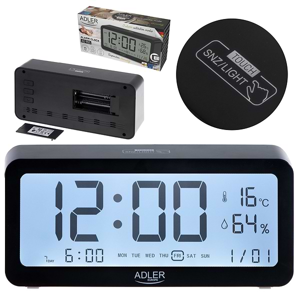 Фото - Термогигрометр Adler AD 1195 Black