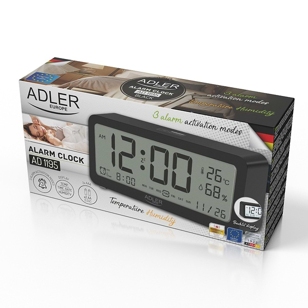 Фото - Термогигрометр Adler AD 1195 Black