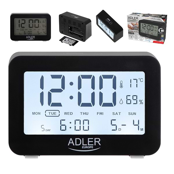 Фото - Термогигрометр Adler AD 1196 Black