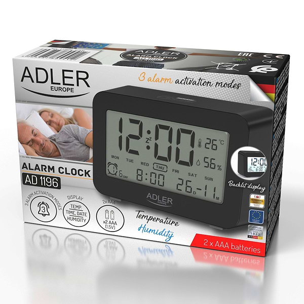 Фото - Термогигрометр Adler AD 1196 Black
