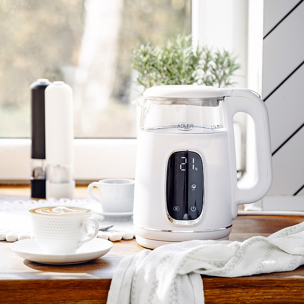 Фото - Электрический чайник Adler AD 1305 White Silver