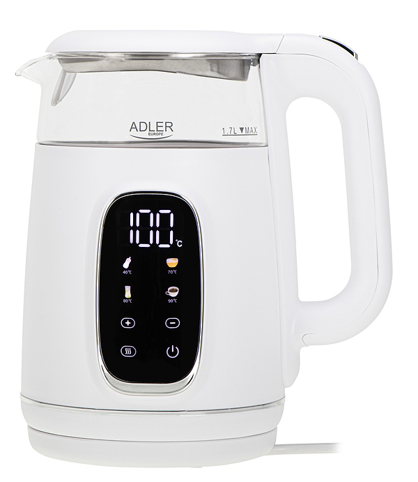 Фото - Электрический чайник Adler AD 1305 White Silver
