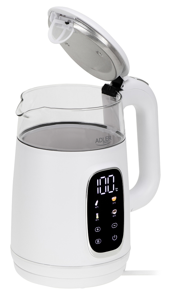 Фото - Электрический чайник Adler AD 1305 White Silver