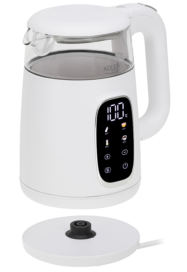 Фото - Электрический чайник Adler AD 1305 White Silver