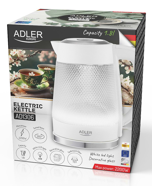 Фото - Електричний чайник Adler AD 1306