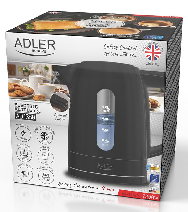 Фото - Электрический чайник Adler AD 1380 Black