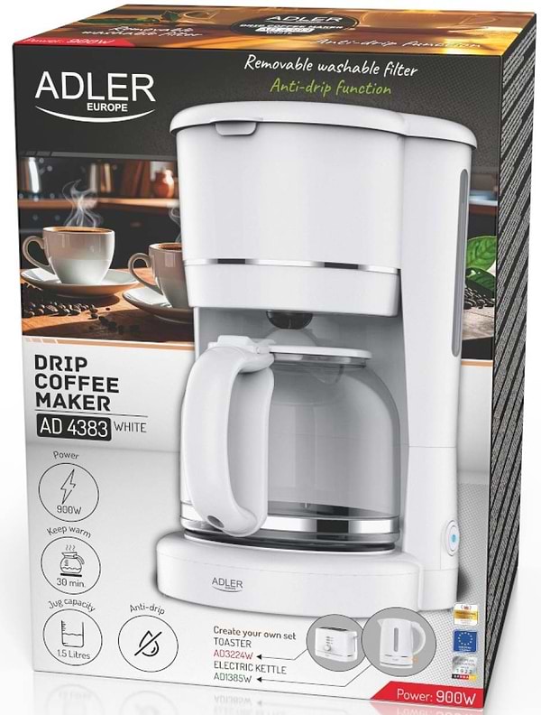 Фото - Кофеварка капельная Adler AD 4383 White