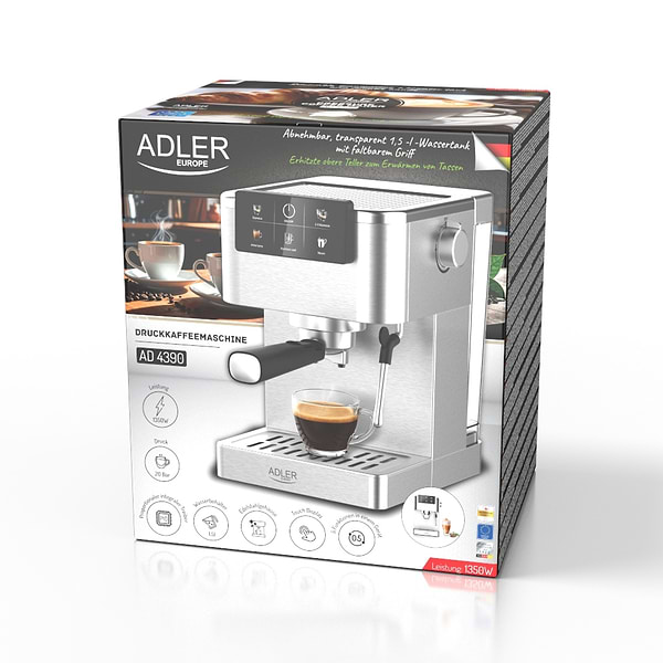 Фото - Кофеварка рожковая Adler AD 4390