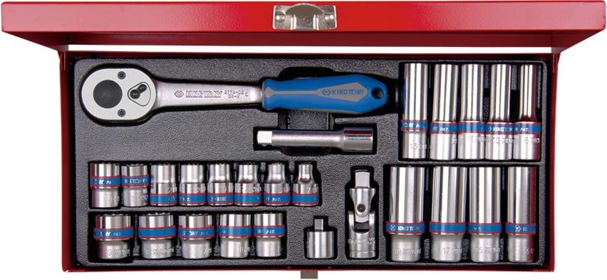 Набір торцевих голівок KING TONY 3/8" 26 шт. (3027MR)