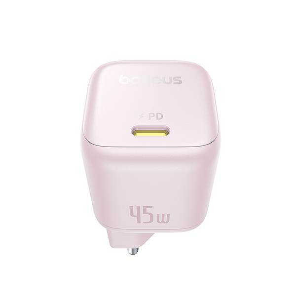 Фото - Мережевий зарядний пристрій Baseus PicoGo GaN Fast Charger 1C 45W EU Baby Pink (P10176800413-00)