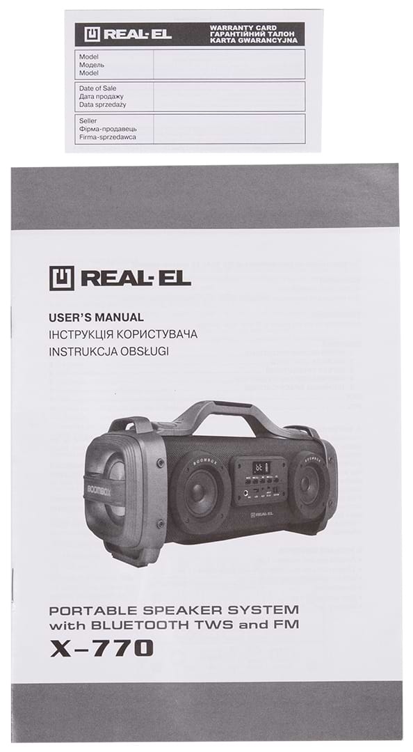 Фото - Портативная акустика REAL-EL X-770 Black