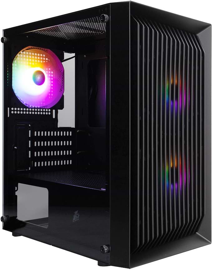 Корпус 1stPlayer BS-2-3F1-BK Black без БЖ - Фото 1