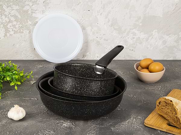 Фото - Набор посуды со съемной ручкой Tefal L6719452 Ingenio Authentic 6 пр