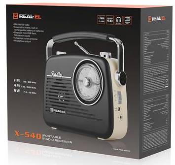 Фото - Радіоприймач REAL-EL X-540 Black-Yellow