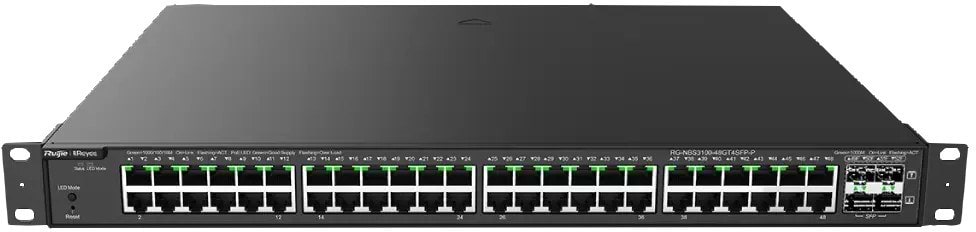 Коммутатор локальної мережі (Switch) Ruijie Reyee RG-NBS3100-48GT4SFP-P - Фото 1