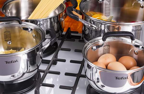 Фото - Набор посуды Tefal E493S874 Cook&Cool 8 пр., 18/20/24 см, сотейник 16 см с/кр