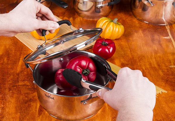 Фото - Набор посуды Tefal E493S874 Cook&Cool 8 пр., 18/20/24 см, сотейник 16 см с/кр