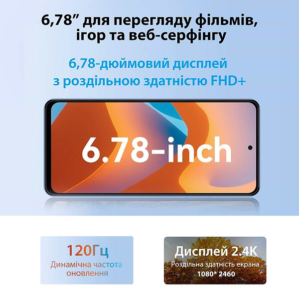 Фото - Смартфон Oscal Tiger 12 12/256GB Dual Sim Blue