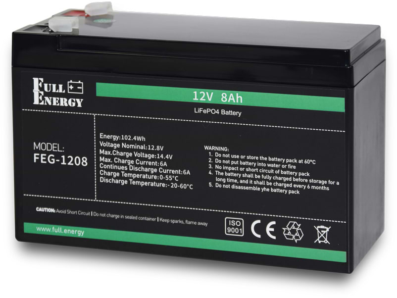 Аккумулятор для ИБП Full Energy 12V 8AH LiFePO4 (FEG-128)