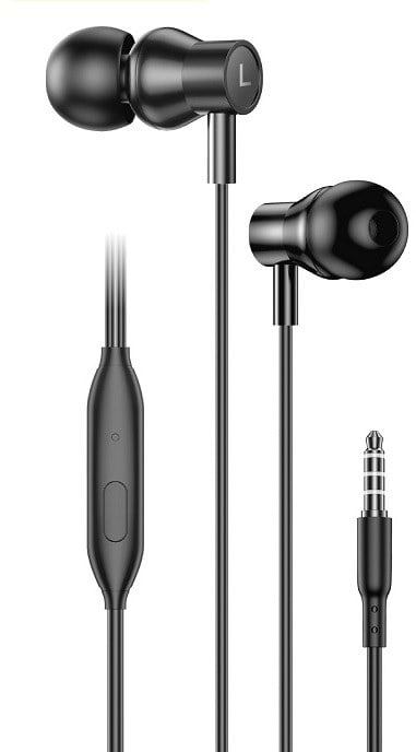 Наушники вкладыши проводные Foneng EP500 heavy bass metal remote earphone (EP500-E-R-HBM) - Фото 1
