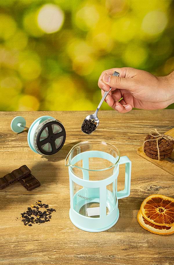 Фото - Френч-прес Ardesto Fresh 800 мл Blue Tiffany (AR1008TF)