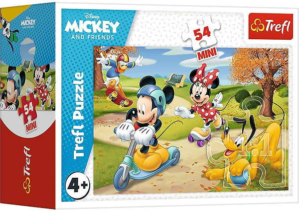 Фото - Пазли (3-4 роки) Trefl "Міні та Мікі на самокаті" / Дісней: Мікі Маукс/ (54190) (54 ел. міні) (19713)