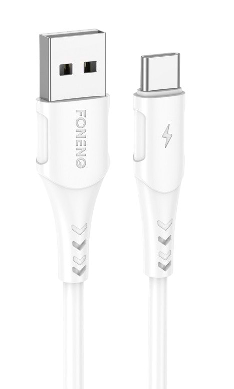 Кабель синхронізації даних Foneng X81 USB - USB Type-C (M/M) 1m White (X81-CA-TC) - Фото 1