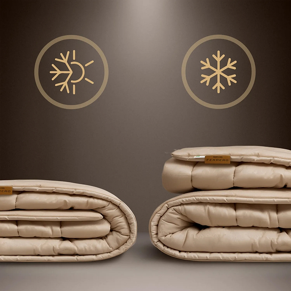 Фото - Одеяло летнее полуторное MirSon Eco-Soft №1551 Ferrero Gold 140x205 см (2200011172569)