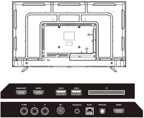 Фото - Уценка - Телевизор Mystery MTV-5560UDT2 Black