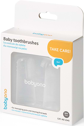 Фото - Зубная щетка мануальная детская BabyOno 2 шт. Прозрачный (1545)