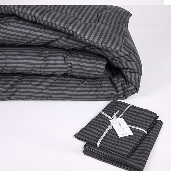 Фото - Одеяло детское зима MirSon антиаллергенное №153 Сolor Fun Line 17-0611 Stripe Black Tencel 110х140 + нав. 2 шт. (2200010851052)