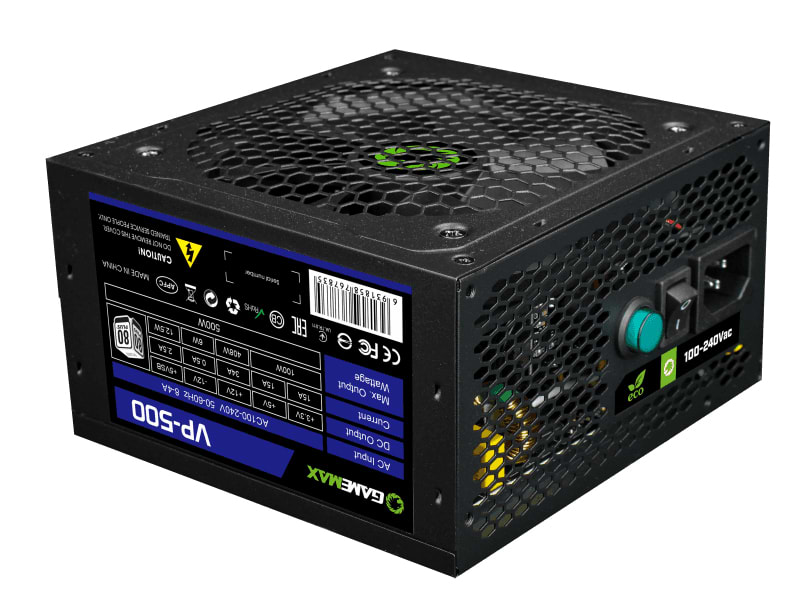 Блок питания для ПК Gamemax ATX 500W 12 см 80+ (VP-500)