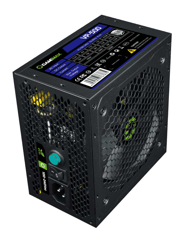 Фото - Блок живлення для ПК Gamemax ATX 500W 12 см 80+ (VP-500)