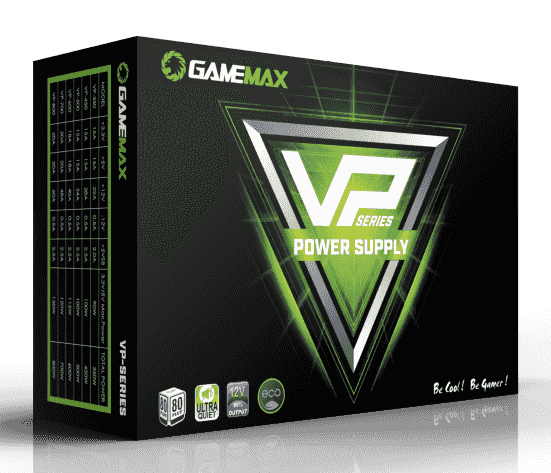 Фото - Блок живлення для ПК Gamemax ATX 500W 12 см 80+ (VP-500)